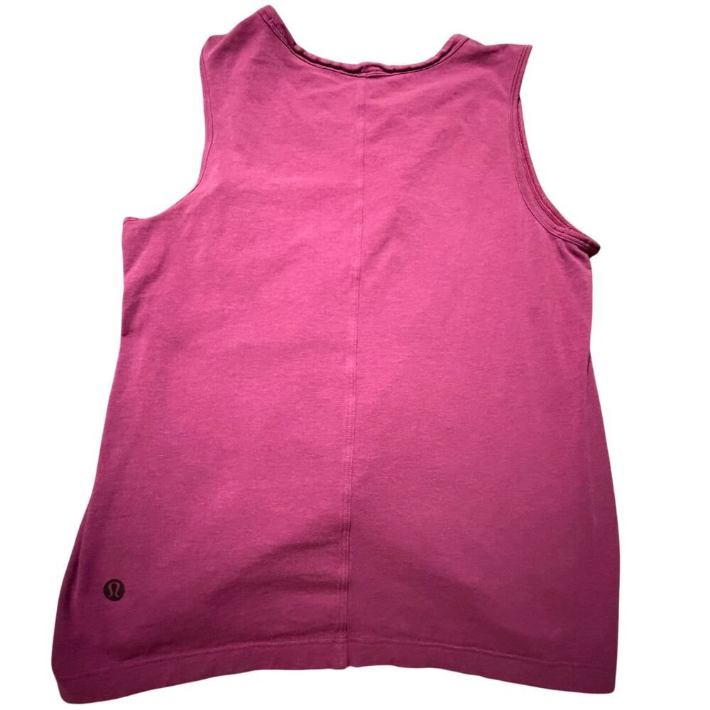 Lululemon magenta purple top fits like sz 6 runched at stomach cute yoga summer - Picture 5 of 7